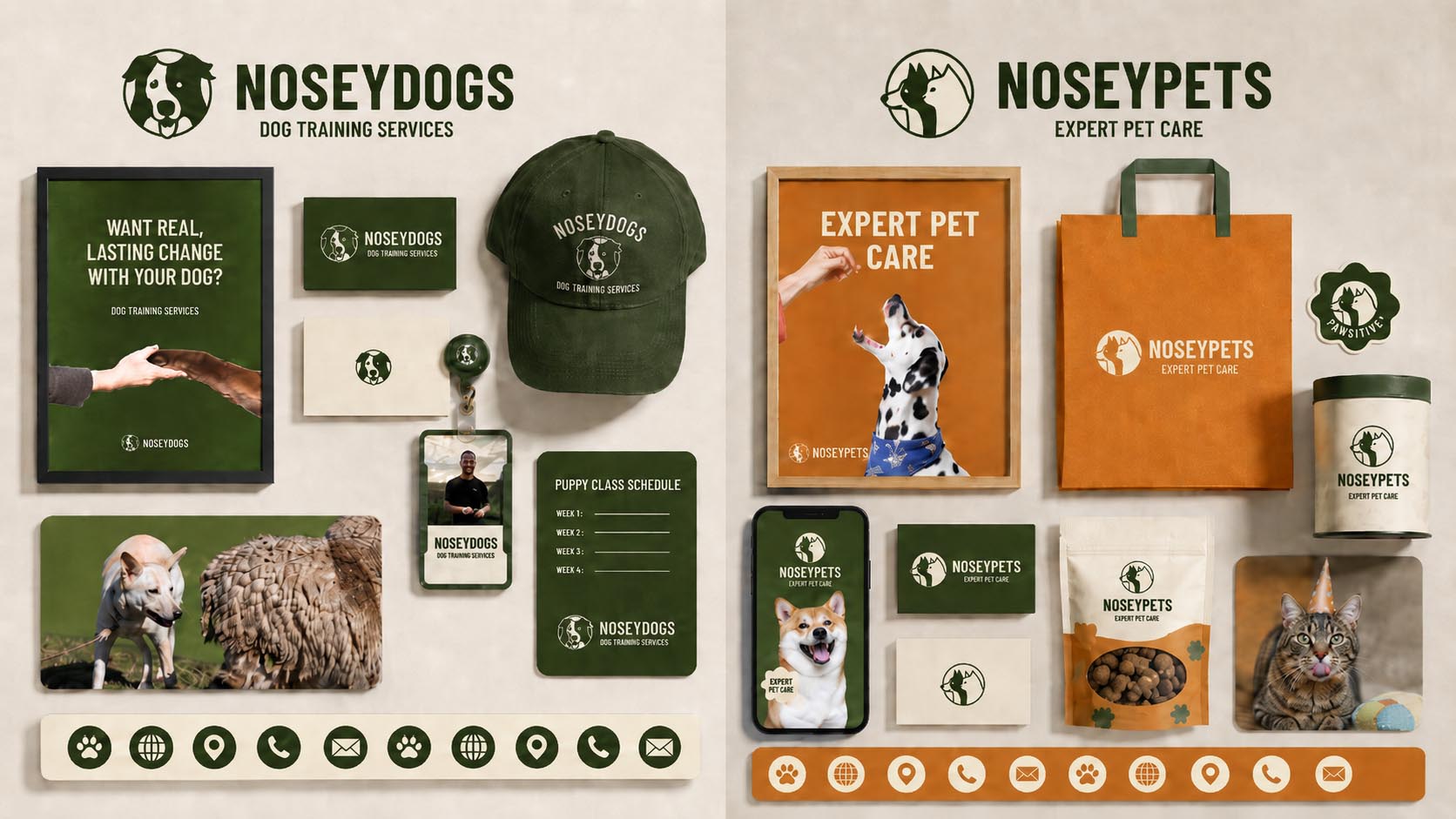 NoseyDogs + NoseyPets, Brand Strategy + Visual Identity: Brand Design by Bleo