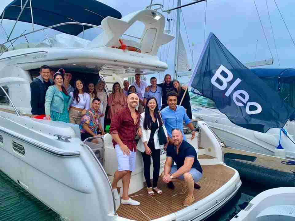 Bleo on the boat