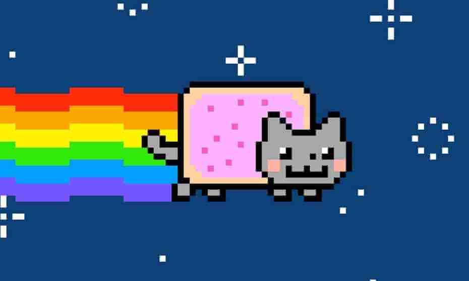 Nyan Cat, a pixelated flying feline
