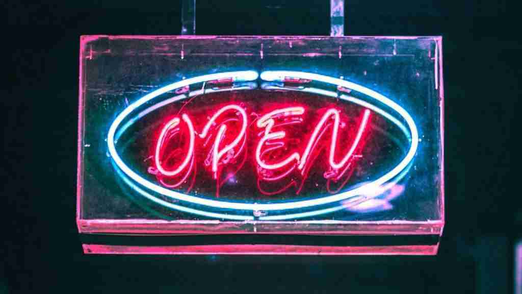 Neon open sign
