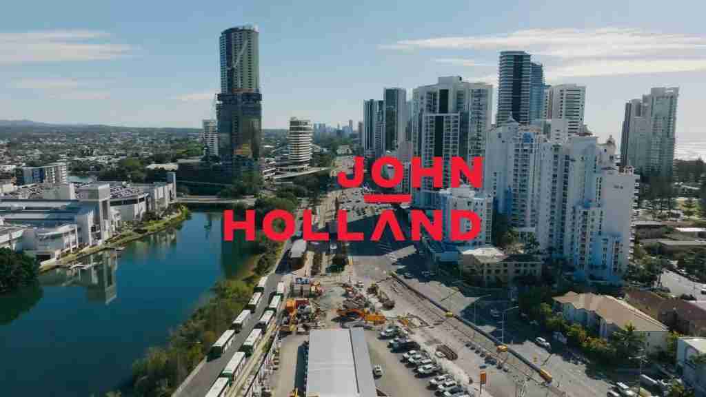 Still from the John Holland, GC Light Rail film by Bleo