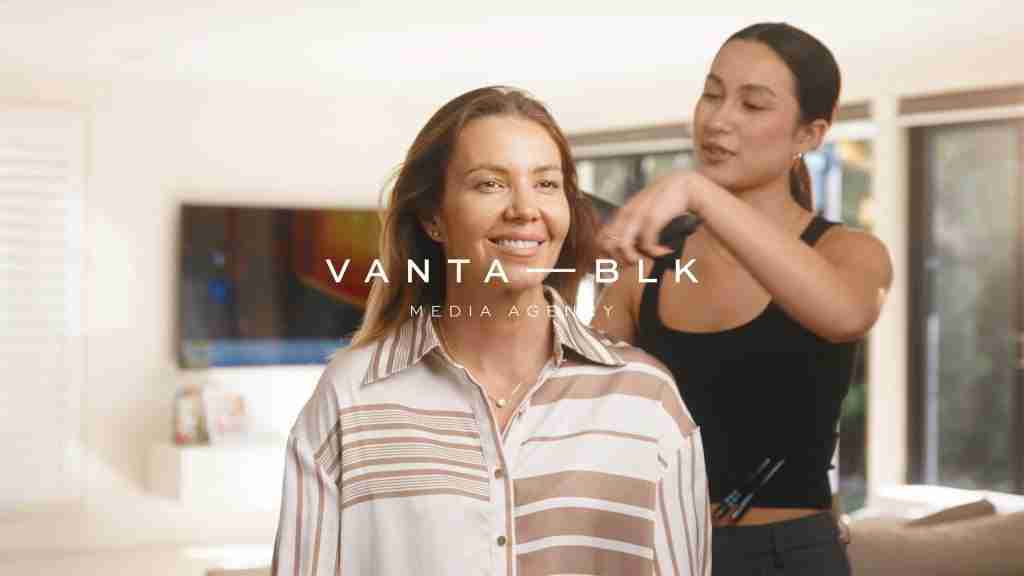 Still from the Vanta Black Agency, BAHAH film by Bleo